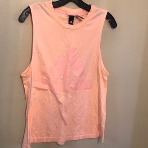 Adidas Large sleeveless crop peach L Ex Con